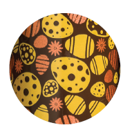 Dcors & Crations Oeufs cocoa butter Transfer sheets pack of 10